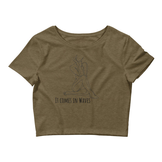 It Comes in Waves  Crop T-Shirts