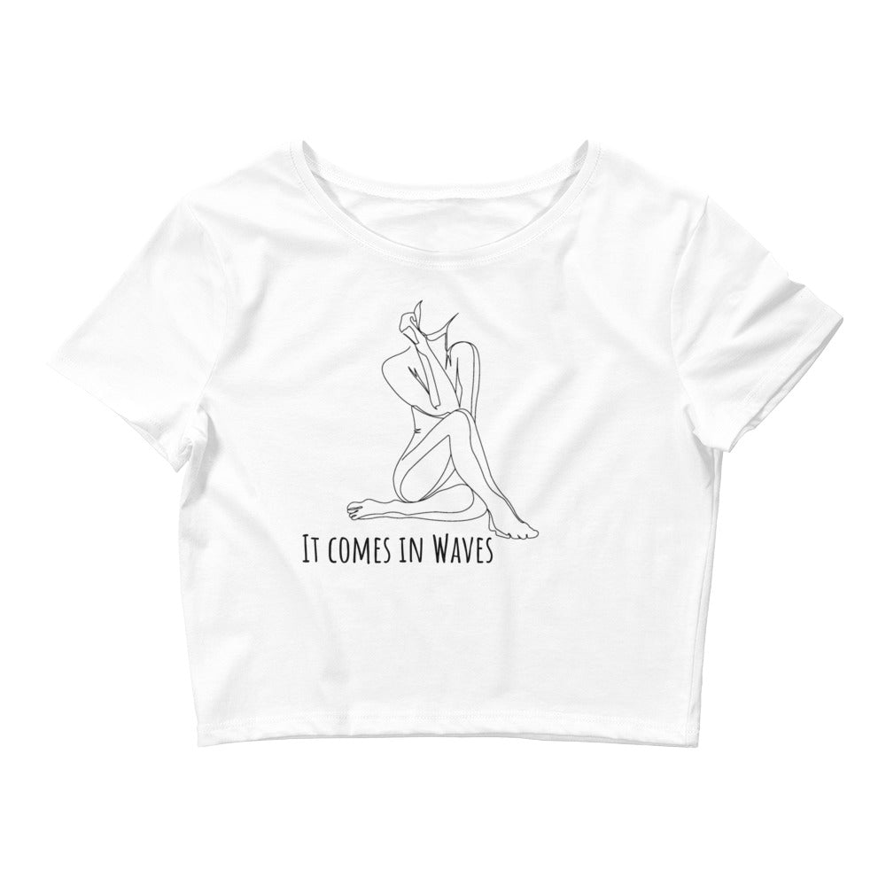 It Comes in Waves  Crop T-Shirts